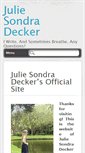 Mobile Screenshot of juliesondradecker.com